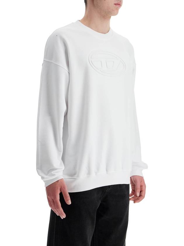 S Smart Bigoval Sweatshirt White - DIESEL - BALAAN 3