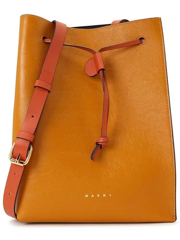 Women's Logo Bucket Bag Orange - MARNI - BALAAN 1