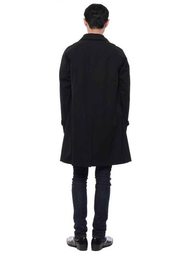 Men's Camden Cotton Gabardine Car Single Coat Black - BURBERRY - BALAAN.