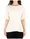 Women's Butterfly Short Sleeve T-Shirt Ivory - THEORY - BALAAN 2