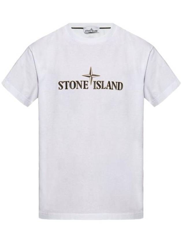 Stamp One Print Short Sleeve T-Shirt White - STONE ISLAND - BALAAN 1