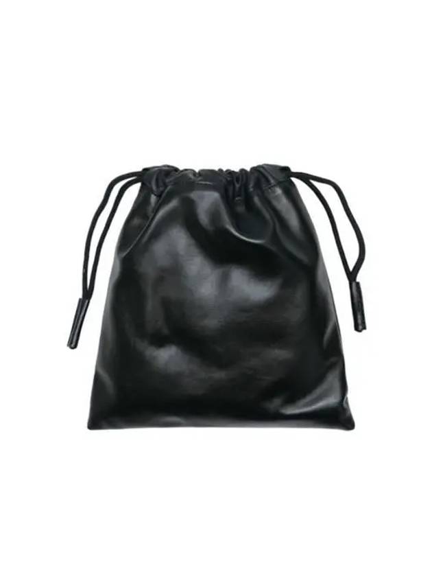 Museo Soft Leather Drawstring Bucket Bag Black - MARNI - BALAAN 3