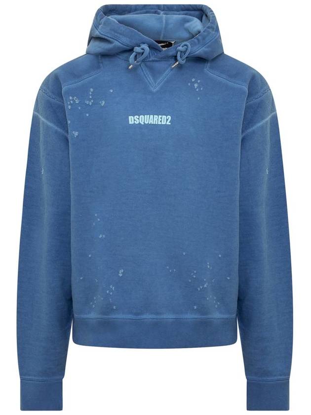 Hooded Sweatshirt S71GU0615S25030 468 BLUE - DSQUARED2 - BALAAN 2