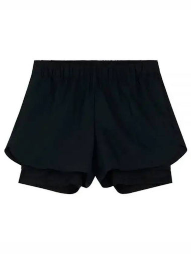 Women's Mila Mid-Rise Waist Shorts Black - J.LINDEBERG - BALAAN 1