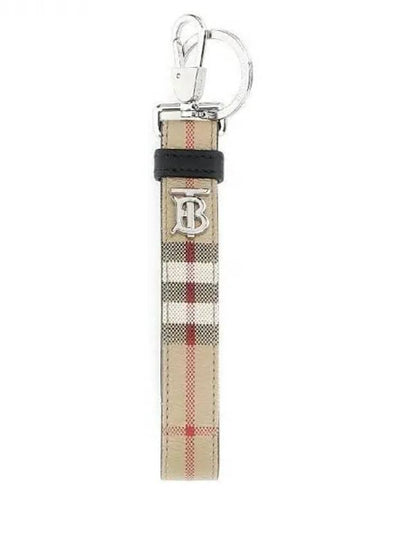 Monogram Motif Check Key Holder Beige - BURBERRY - BALAAN 2