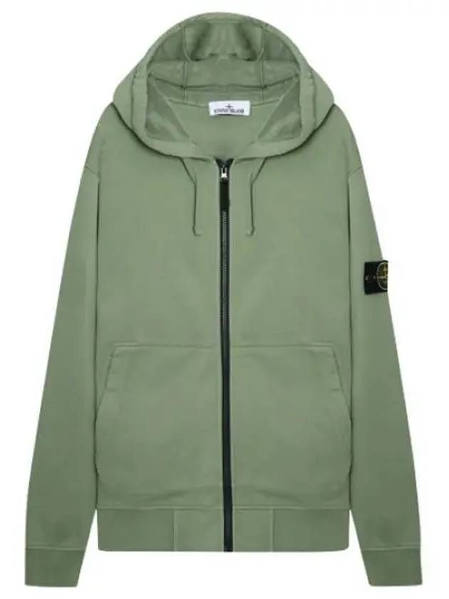 Garment Dying Badge Hooded Zip Up Men - STONE ISLAND - BALAAN 1