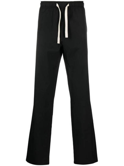 Embroidered Logo Drawstring Straight Pants Black - PALM ANGELS - BALAAN 2