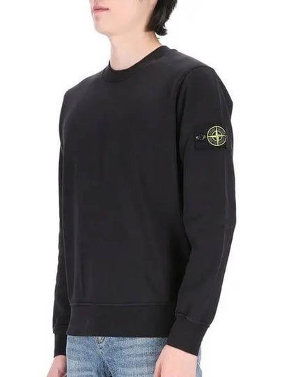 Compass Patch Cotton Sweatshirt Black - STONE ISLAND - BALAAN 2