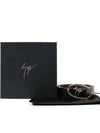 Gold logo leather belt black IAU7029 - GIUSEPPE ZANOTTI - BALAAN 3