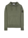 Logo Patch Drawstring Hoodie Dark Green - STONE ISLAND - BALAAN 2