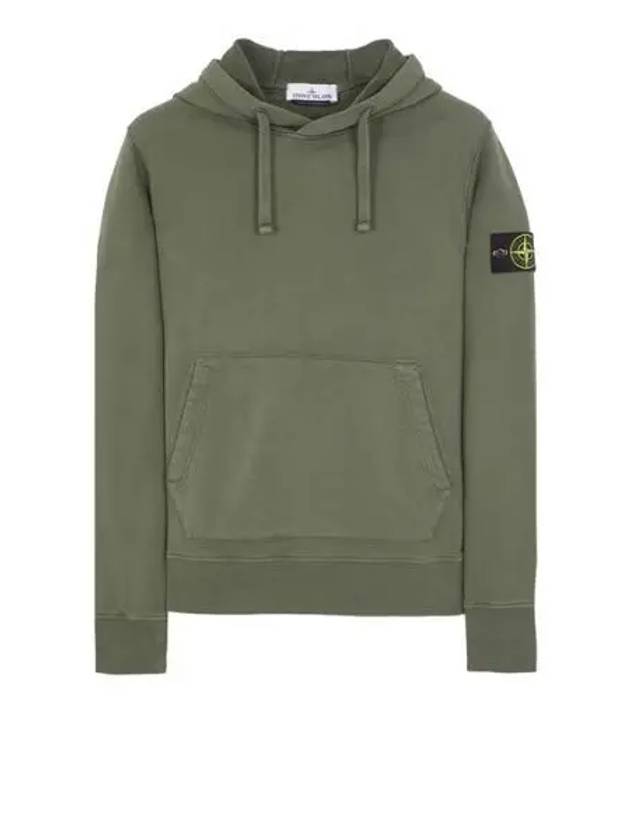 Logo Patch Drawstring Hoodie Dark Green - STONE ISLAND - BALAAN 2