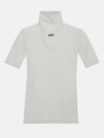 logo turtleneck knit top light gray - OFF WHITE - BALAAN 2