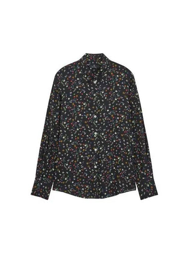 PS Women s Seedhead Pattern Button Up Shirt Black - PAUL SMITH - BALAAN 1