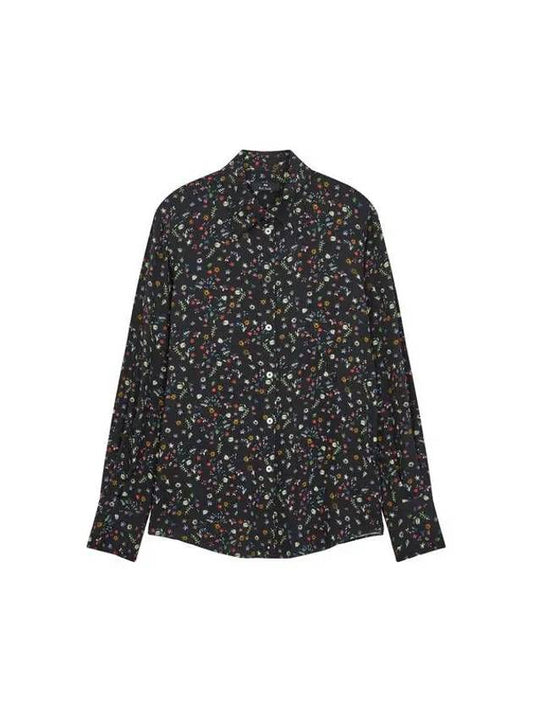 30 9 29 PS Women s Seedhead Pattern Button Up Shirt Black - PAUL SMITH - BALAAN 1