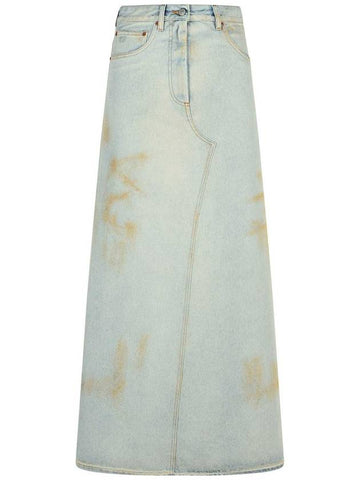 Mm6 Maison Margiela Blue Denim Skirt - MAISON MARGIELA - BALAAN 1