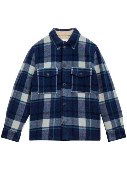 Kervon Check Shirt Jacket Faded Night - ISABEL MARANT - BALAAN 2