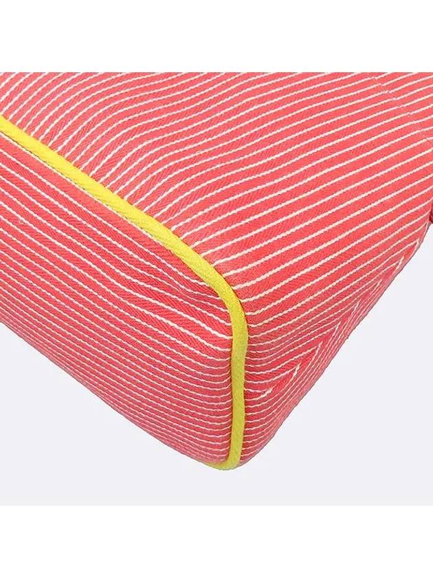 Striped zip up fabric pouch - HERMES - BALAAN 4