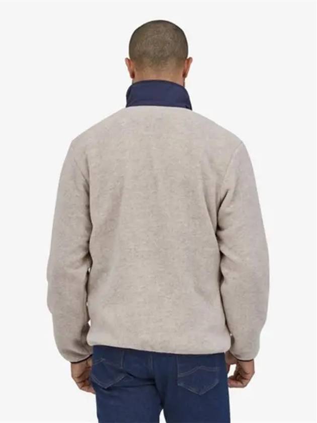 Men's Synchilla Fleece Zip-Up Jacket Oatmeal Heather - PATAGONIA - BALAAN 4