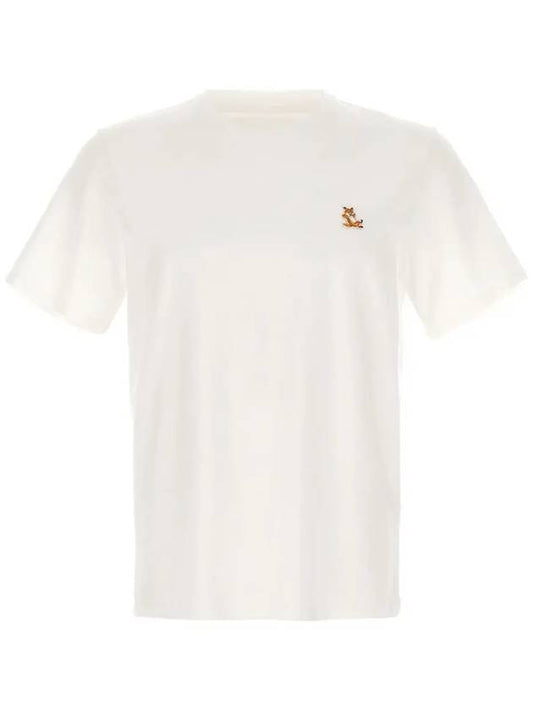 Chillax Fox Patch Regular Short Sleeve T-Shirt White - MAISON KITSUNE - BALAAN 2