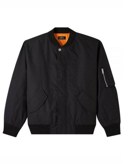 Hamilton Washed Cotton Bomber Jacket Black - A.P.C. - BALAAN 2