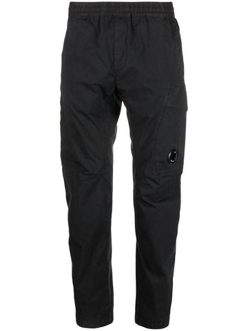 Lens Wappen Cargo Pants Black - CP COMPANY - BALAAN.