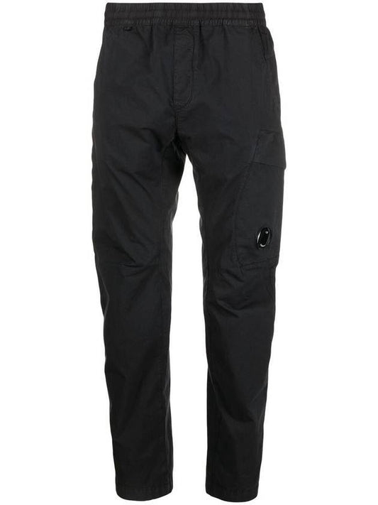 Lens Wappen Cargo Straight Pants Black - CP COMPANY - BALAAN 1