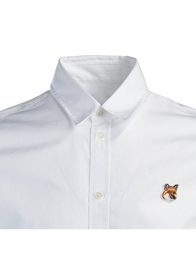 Fox Head Long Sleeve Shirt White - MAISON KITSUNE - BALAAN 5