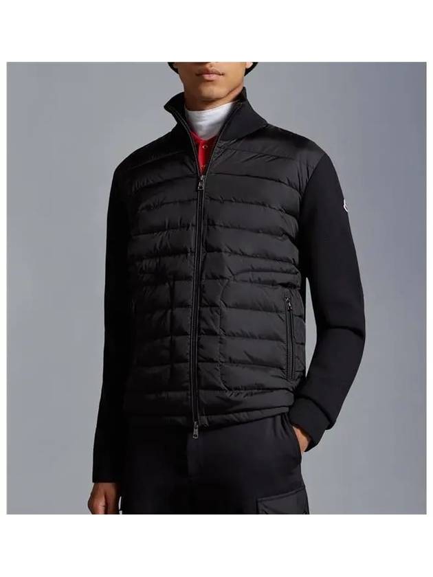 Padded Wool Zip-up Jacket Black - MONCLER - BALAAN 5