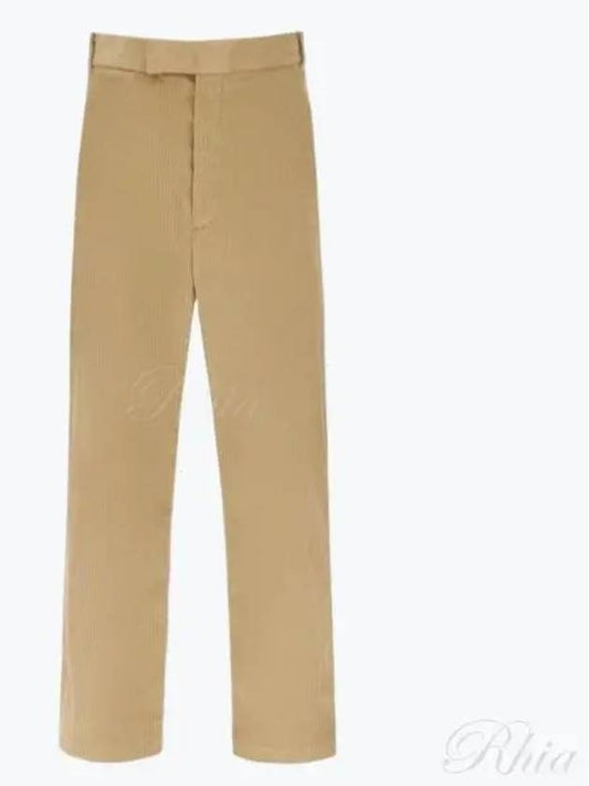 Men's Corduroy Straight Pants Beige - THOM BROWNE - BALAAN 2