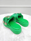 Lux You 37 Green Velcro Buckle Slippers - BOTTEGA VENETA - BALAAN 4