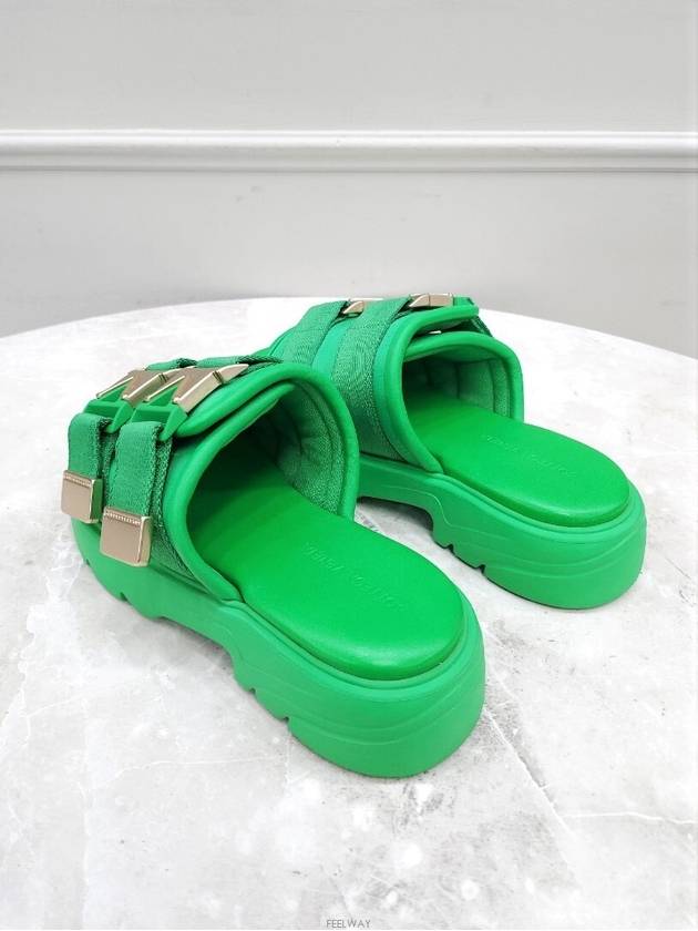 Lux You 37 Green Velcro Buckle Slippers - BOTTEGA VENETA - BALAAN 4