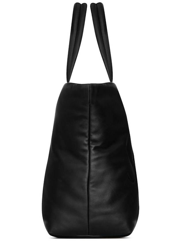 Logo Nappa Lambskin Tote Bag Black - SAINT LAURENT - BALAAN 5