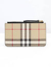 Vintage Check Leather Card Wallet Beige - BURBERRY - BALAAN 3