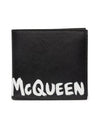 Graffiti Signature Logo Half Wallet Black - ALEXANDER MCQUEEN - BALAAN 2