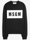 Box Logo Print Sweatshirt Black - MSGM - BALAAN 3