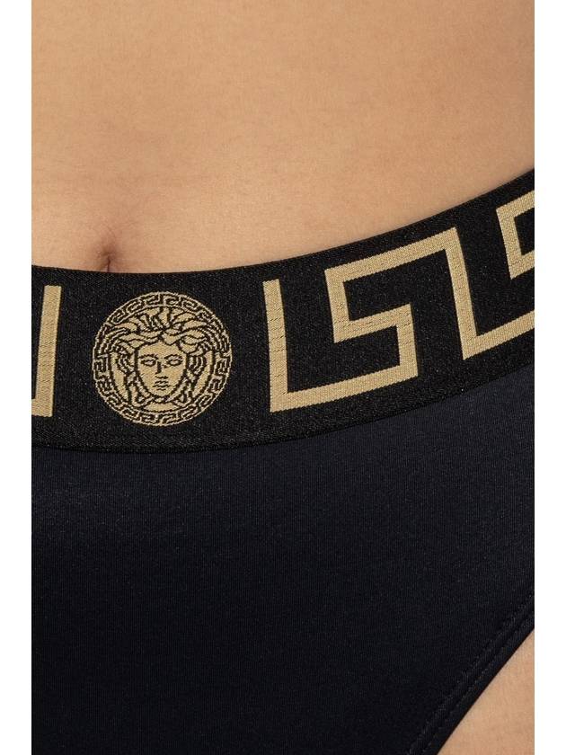 Greca Border High Waist Bikini Bottom Black - VERSACE - BALAAN 6