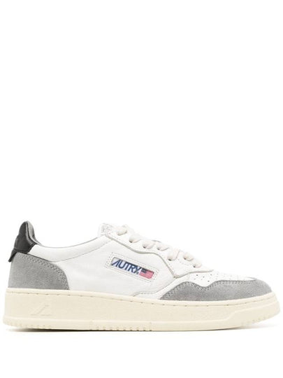 Medalist Leather Low Top Sneakers Grey - AUTRY - BALAAN 2