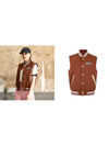 Golf Tennis Female Character Woven Vest Vest Brown - AVAVE - BALAAN 3