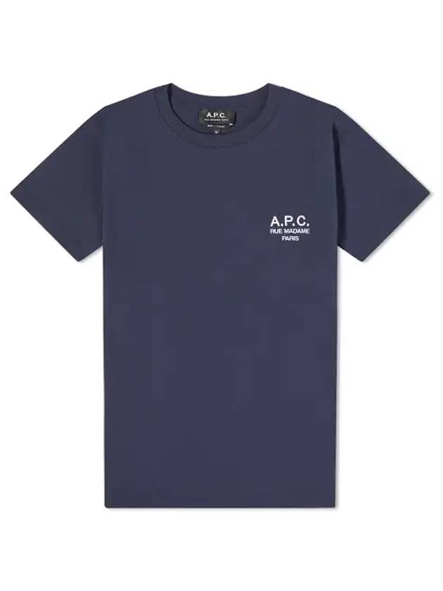 Denise Embroidered Short Sleeve T-shirt Navy - A.P.C. - BALAAN 2