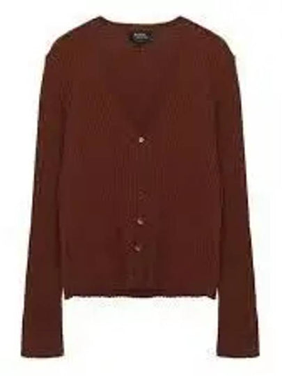 Shanya Cotton Cardigan Burgundy - A.P.C. - BALAAN 2