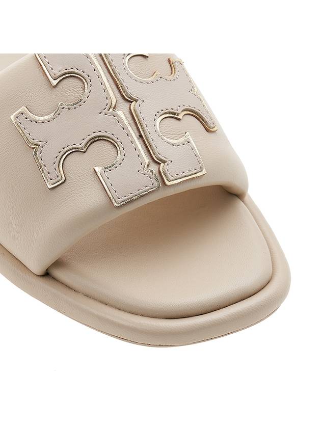 Double T Slide Slippers Beige - TORY BURCH - BALAAN 10