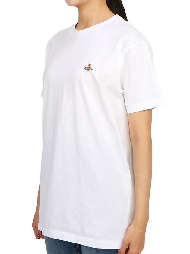 ORB Logo Cotton Short Sleeve T-Shirt White - VIVIENNE WESTWOOD - BALAAN 5