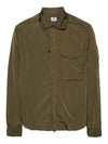 Chrome-R Pocket Over Long Sleeve Shirt Green - CP COMPANY - BALAAN 3