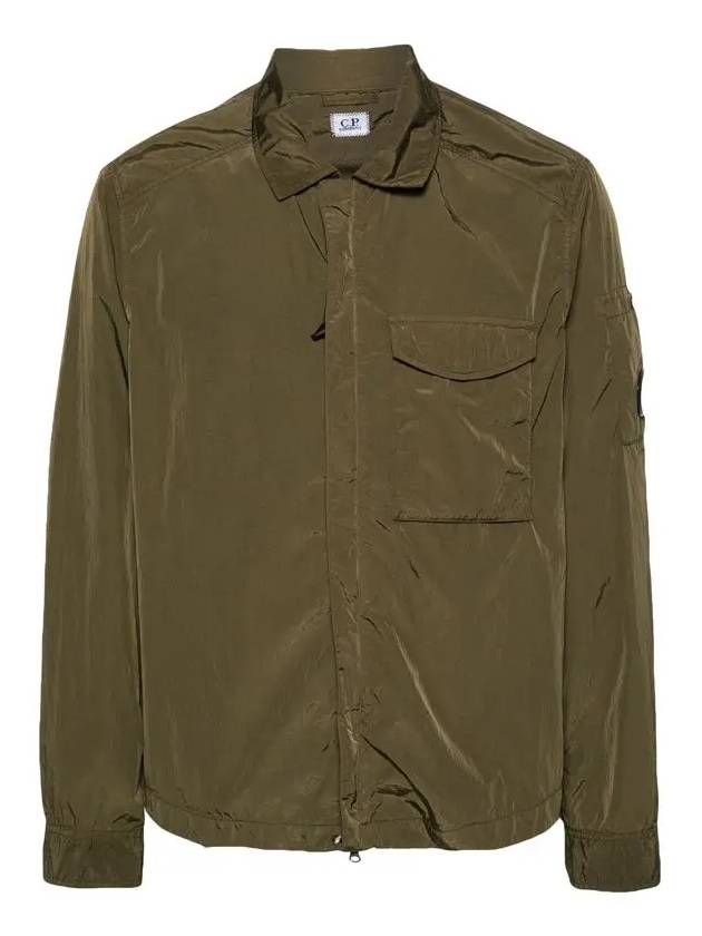 Chrome-R Pocket Over Long Sleeve Shirt Green - CP COMPANY - BALAAN 3