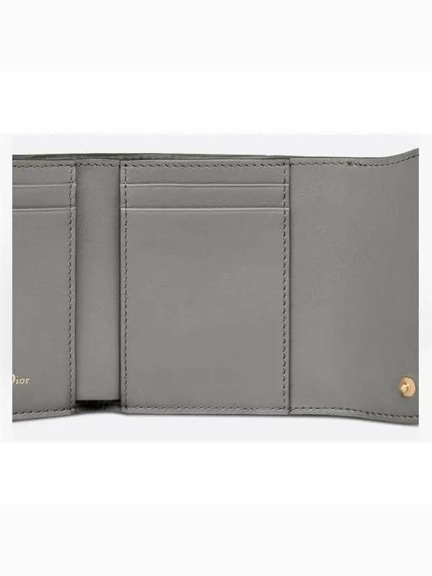 Saddle Lotus Goatskin Half Wallet Grey - DIOR - BALAAN 6