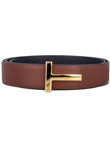 Tom Ford Small Grain Leather Icon Belt - TOM FORD - BALAAN 1