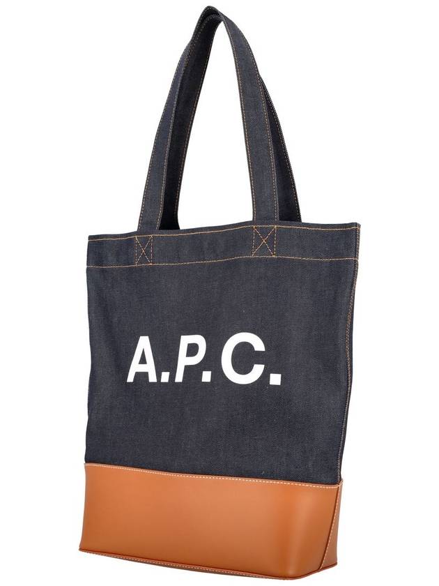 Logo Denim Axelle Tote Bag Navy - A.P.C. - BALAAN 4