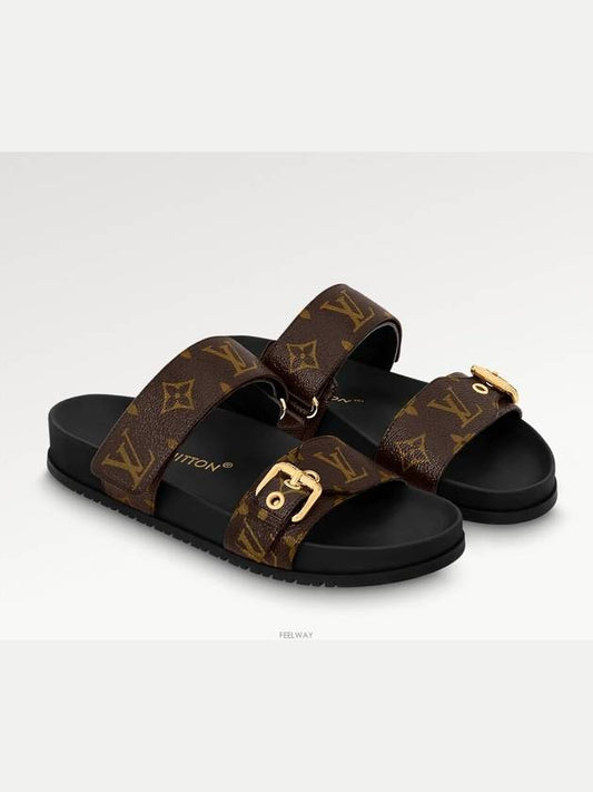 Bom Dia Monogram Flat Comfort Mule Brown - LOUIS VUITTON - BALAAN 2