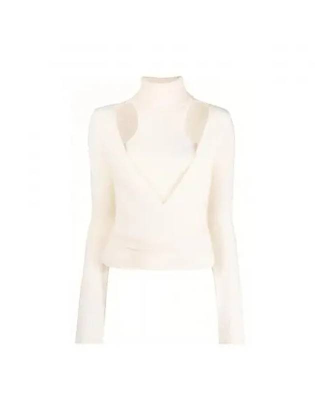 Alpaca Blend Turtleneck Ivory - GANNI - BALAAN 2