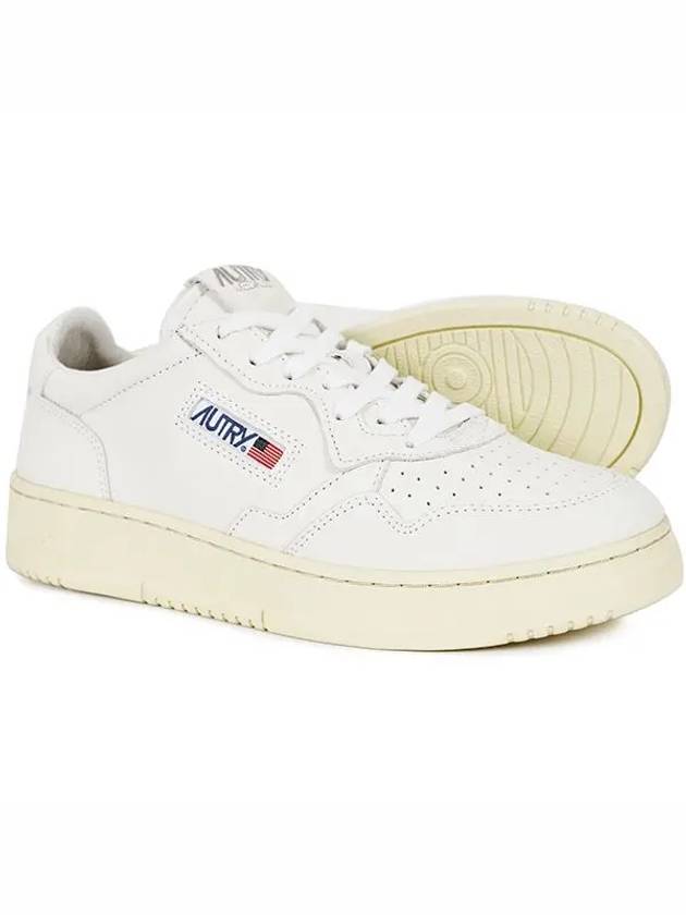 Medalist Goatskin Low Top Sneakers White - AUTRY - BALAAN 3